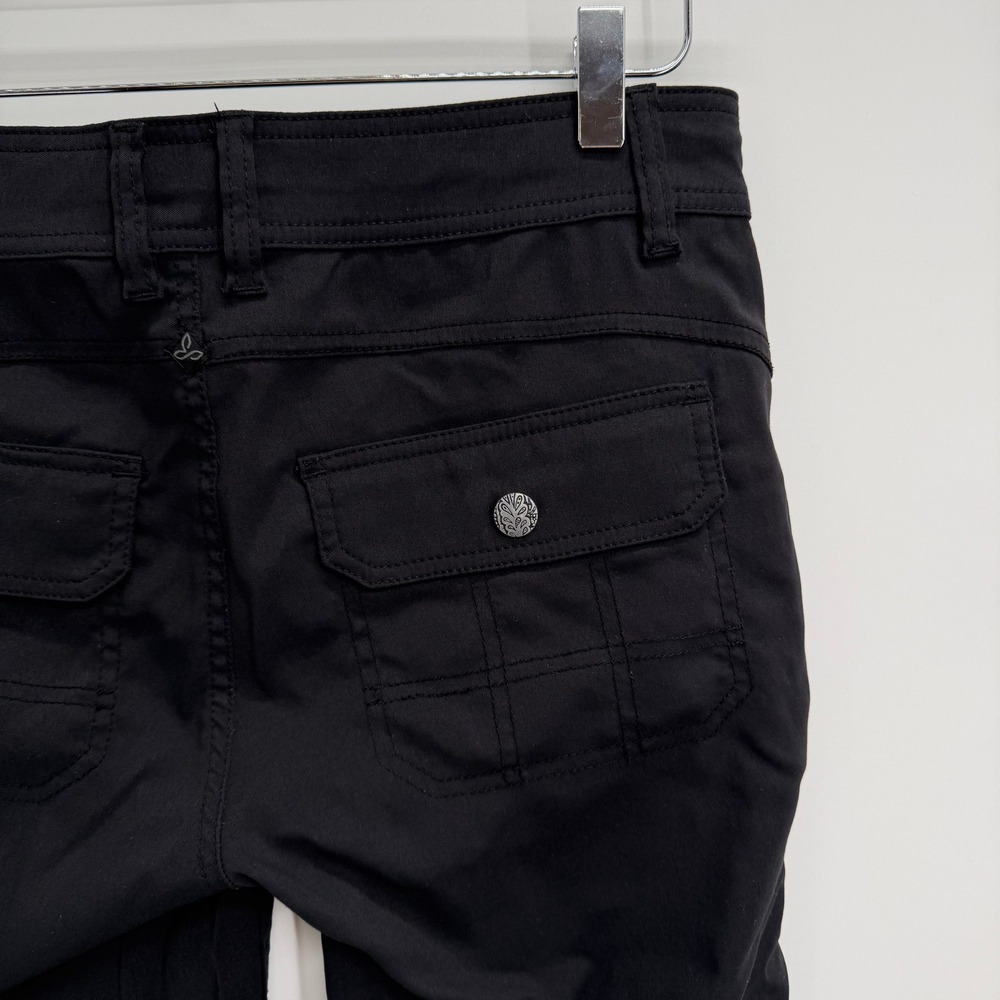 Prana Halle Hiking Pants Size 6 Straight Black Nylon Stretch Roll Up W4119RG23 - Picture 6 of 12